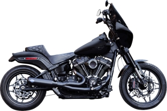 S&S Cycle 2-Into-1 Qualifier Race Only Exhaust System In Black For Harley Davidson 2018-2024 M8 Softail Models (550-1106)