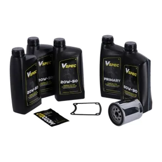 Vspec Mineral Oil Service Kit With Chrome Filter For 1987-1994 Harley Davidson FXR (ARM218589)