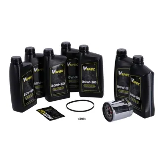 Vspec Fully Synthetic Service Kit With Chrome Filter For 2018-2025 Harley Davidson Softail (ARM938589)