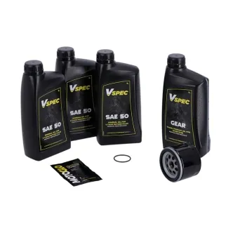 Vspec Mineral Oil Service Kit With Black Filter For 1980-1984 XL  Harley Davidson Sportster (GRBRT38)