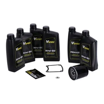 Vspec Fully Synthetic Service Kit With Black Filter For 1999-2006 Harley Davidson FLT/Touring (ARM848589)