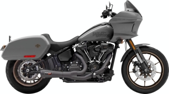 Bassani Road Rage 2 Ripper Short Exhaust System In Black For Harley Davidson 2018-2024 M8 Softail Fat Boy, Slim, Street Bob, Low Rider & Standard Models (1S73RBE)