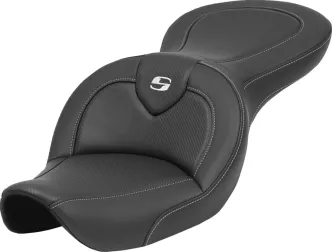 Saddlemen Standard Reach Roadsofa Seat In Carbon Fiber For Harley Davidson 1996-2003 FXDWG Dyna Wide Glide Models (896-05-185)