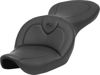 Saddlemen Standard Reach Roadsofa Seat In Plain Black For Harley Davidson 1996-2003 FXDWG Dyna Wide Glide Models (896-05-187)