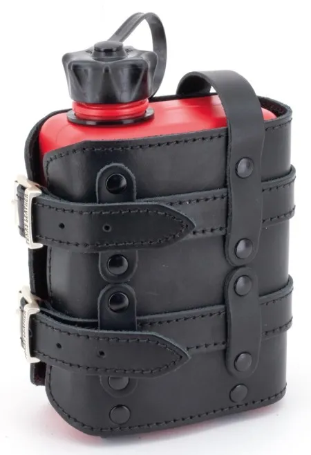 FuelFriend Fuel Bottle In Red 1 Litre Canister With Texas Leather Holder (755327)