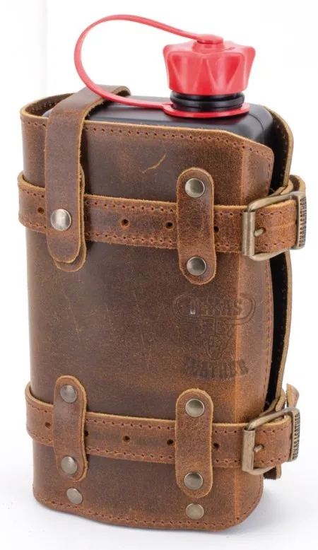 FuelFriend Fuel Bottle In Black 1.5 Litre Canister With Texas Leather Holder (755334)
