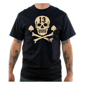 LUCKY13 Pirate Skull T-shirt Black (ARM096799)
