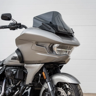 Klock Werks Pro-Touring Flare Windshield 12 inch In Dark Smoke For 2023-2025 CVO Road Glide & 2024-2025 Road Glide Models (KWW-01-0705-DS)
