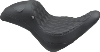 Mustang Extreme Fastback Double Diamond Seat For Harley Davidson 2018-2024 Softail FLFB Fat Boy Models (75838)
