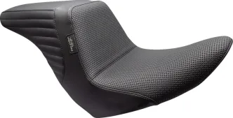Le Pera KickFlip Up Front Basket Weave Seat For Harley Davidson 2018-2024 FXLR Low Rider & FLSB Sport Glide Models (LYRU-590BW)