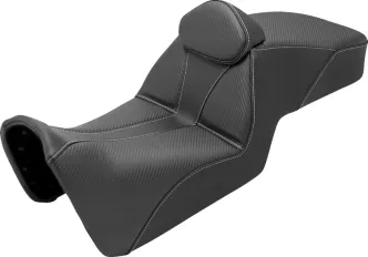 Saddlemen Adventure Tour Low Seat In Carbon Fiber With Driver Backrest For Harley Davidson 2021-2024 Pan America Models (821-34-201BR)