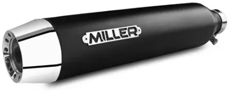 *2 Weeks Extra Transit TIME* Miller, Omaha Euro 5 Slip-on MUFFLERS. Matte Black (IN-CHF-DH-X45.10)