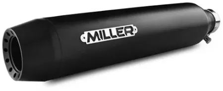*2 Weeks Extra Transit TIME* Miller, Omaha Euro 5 Slip-on MUFFLERS. Matte Black (IN-CHF-DH-X45.11)