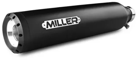 *2 Weeks Extra Transit TIME* Miller, Omaha Euro 5 Slip-on MUFFLERS. Matte Black (IN-CHF-LT-X45.07)