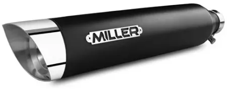 *2 Weeks Extra Transit TIME* Miller, Omaha Euro 5 Slip-on MUFFLERS. Matte Black (IN-CHF-LT-X45.08)