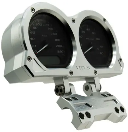 VITY''S Design, Adjustable Dual Gauge HOLDER. Silver (RGGS001)