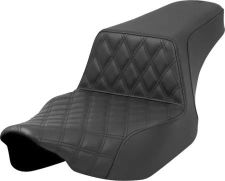 Saddlemen Extended Reach Step Up Front Lattice Stitched Seat For Harley Davidson 2023-2024 FLHX Street Glide & FLTR Road Glide Models (823-07E-172)
