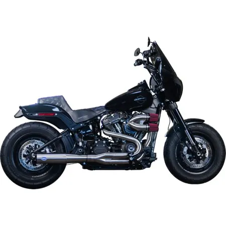 S&S Cycle 2 Into 1 Superstreet Exhaust System In Stainless Steel For Race Only For Harley Davidson 2018-2024 M& Softail Models (550-1099)