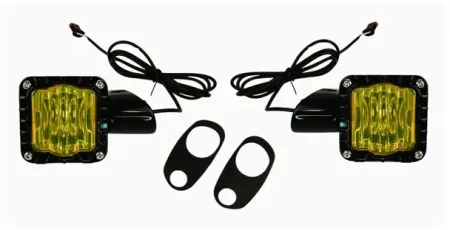 Custom Dynamics Shark Demon LED Front Turn Signals for Harley-Davidson 2015-2024 Road Glide Models (SD-RG-FT-YB)