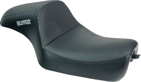 Seat Slyfox BLK Vinyl W/slipstp Smooth CF GRY Logo XL 04-22 (4684B-SLYFOX)