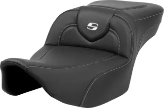 Saddlemen Roadsofa Extended Reach Carbon Fiber Seat For Harley Davidson 2023-2024 FLHX Street Glide & FLTR Road Glide Models (823-07-186)