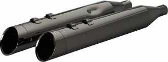 Khrome Werks HP-Plus 4.5 Inch Slip-On Mufflers With Edge Tip In Black For 2017-2025 Touring Models (201935)