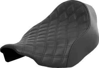 Saddlemen Renegade Lattice Stitched Solo Seat In Black For Harley Davidson 2023-2024 FLHX Street Glide & FLTR Road Glide Models (823-07-002LS)