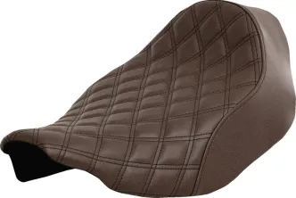 Saddlemen Renegade Lattice Stitched Solo Seat In Brown For Harley Davidson 2023-2024 FLHX Street Glide & FLTR Road Glide Models (823-07-002BLS)