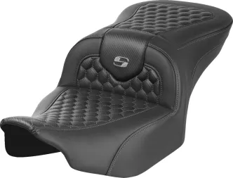 Saddlemen Honeycomb Roadsofa With Grey Stitching For Harley Davidson 2023-2024 FLHX Street Glide & FLTR Road Glide Models (823-07-18902)