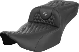 Saddlemen Roadsofa Extended Reach Honeycomb Seat With Dark Grey Stitching For Harley Davidson 2023-2024 FLHX Street Glide & FLTR Road Glide Models (823-07-19002)