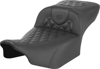 Saddlemen Extended Reach Carbon Fiber Roadsofa Lattice Stitched Seat For Harley Davidson 2023-2024 FLHX Street Glide & FLTR Road Glide Models (823-07-20700)