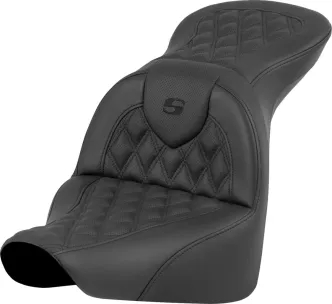 Saddlemen Roadsofa Lattice Stitched Seat For Harley Davidson 2018-2024 Softail Fat Boy FLFB/FLFBS & 2023-2024 Breakout Models (818-27-182)