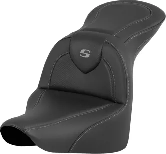 Saddlemen Roadsofa Carbon Fiber Seat For Harley Davidson 2018-2024 Softail Fat Boy FLFB/FLFBS & 2023-2024 Breakout Models (818-27-185)