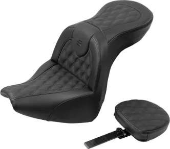Saddlemen Standard Reach Roadsofa Lattice Stitched Seat With Drivers Backrest For Harley Davidson 2018-2020 Softail FXBR Breakout Models (818-31-182BR)