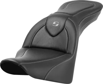 Saddlemen Carbon Fiber Standard Reach Roadsofa Seat For Harley Davidson 2018-2024 Softail Deluxe FLDE, Heritage FLHC/S & FLSL Slim Models (818-33-185)