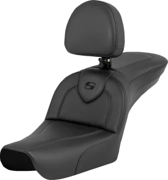 Saddlemen Roadsofa Seat With Drivers Backrest For Harley Davidson 2004-2005 FXDWG Dyna Wide Glide Models (804-05-187BR)