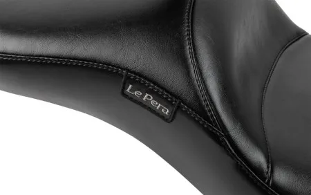 Le Pera Maverick Smooth Daddy Long Legs Seat With Drivers Backrest For Harley Davidson 2023-2025 Touring FLHX Street Glide & FLTR Road Glide Models (LV-957DLBRS)