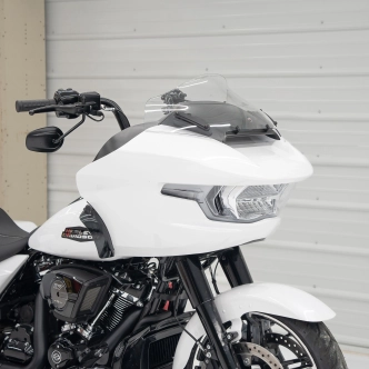Klock Werks Sport Flare Windshield 10 inch In Clear For 2023-2025 CVO Road Glide & 2024-2025 Road Glide Models (KWW-01-0706-C)