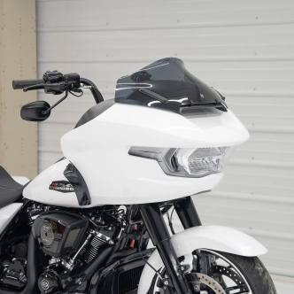 Klock Werks Sport Flare Windshield 10 inch In Dark Smoke For 2023-2025 CVO Road Glide & 2024-2025 Road Glide Models (KWW-01-0706-DS)