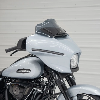Klock Werks Flare Windshield 8 inch In Dark Smoke For 2023-2025 CVO Street Glide & 2024-2025 Street Glide Models (KWW-01-0707-DS)