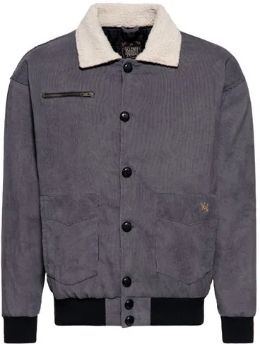 King Kerosin KK Corduroy Jacket Steel Grey (ARM324007)