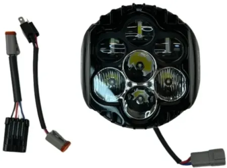 Custom Dynamics Shark Demon Performance LED Headlight for 2004-2024 Touring Batwing & Road King Models (SD2-BW-W-ECE)