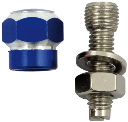 Trik Topz License Plate Mounts Alloy Twotone Hex Blue (HTB-BL-2PK)