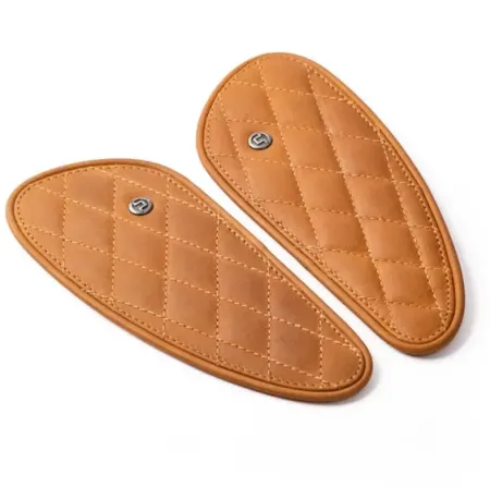 Trip Machine, Diamond Leather Gas Tank Pad SET. Tan (PADLDDTN-1)