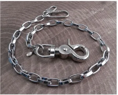Amigaz Modern Chrome Wallet Chain 16