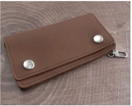 Amigaz Vintage Brown Leather Biker Wallet (W2VB)