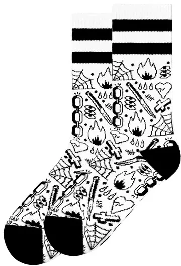 American Socks Broken Chain Mid High Socks (AS300)