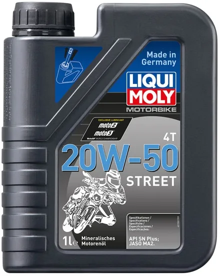 Liqui Moly, 4T 20W-50 Street Motor OIL. 1 Liter (1500)