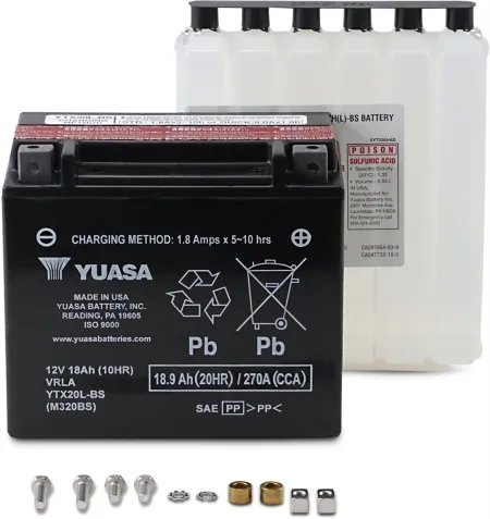 Yuasa AGM Maintenance-Free Battery (YTX20L-BS(CP))