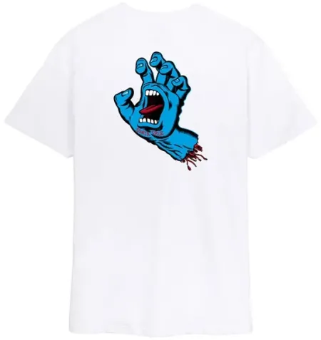 Santa Cruz Screaming Hand Chest T-shirt White (SCA-TEE-11056)